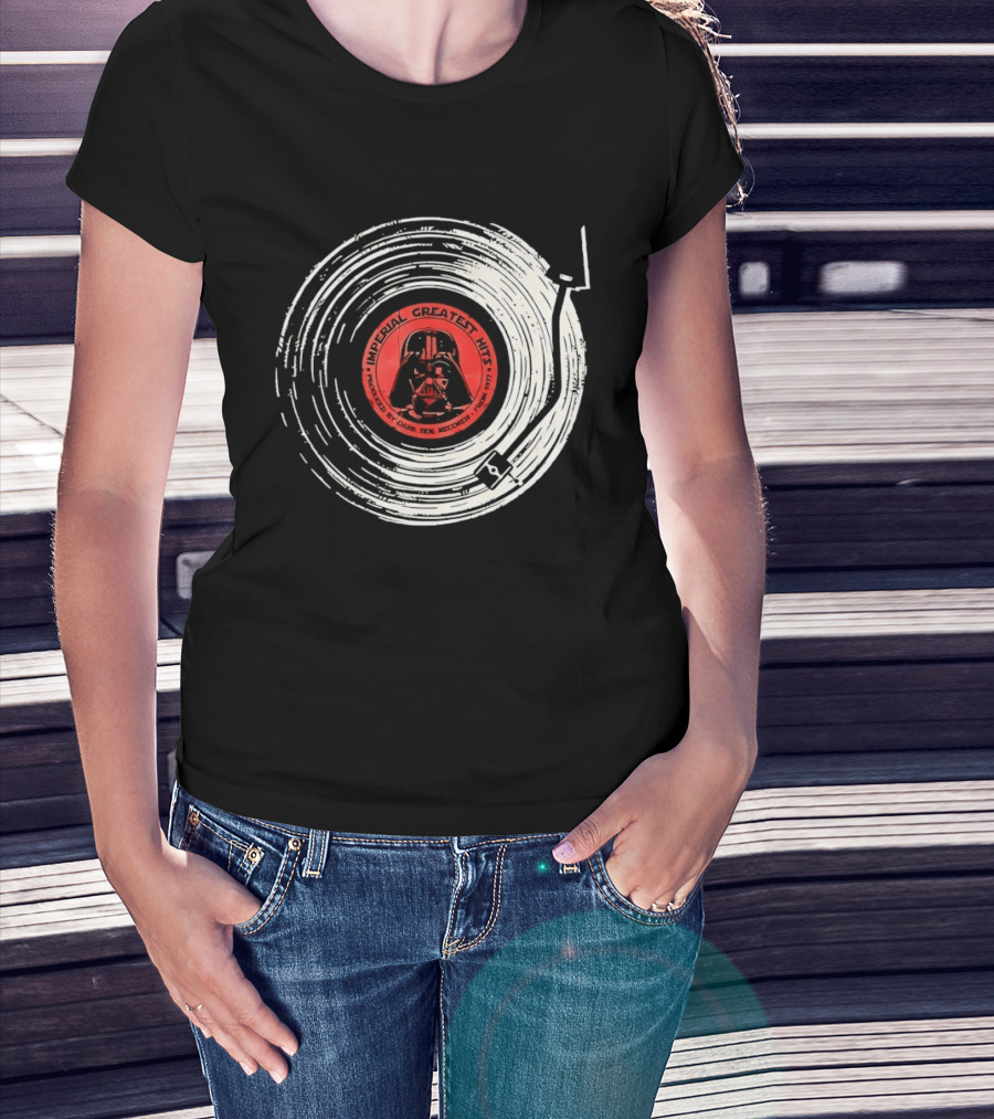 Darth Vader Imperial Greatest Hits Vinyl Record Star Wars Dark Side Records T-Shirt
