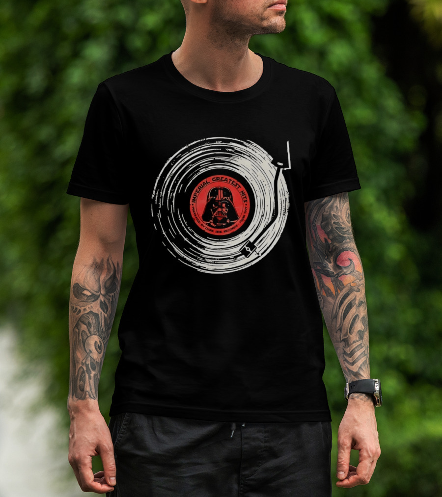 Darth Vader Imperial Greatest Hits Vinyl Record Star Wars Dark Side Records T-Shirt