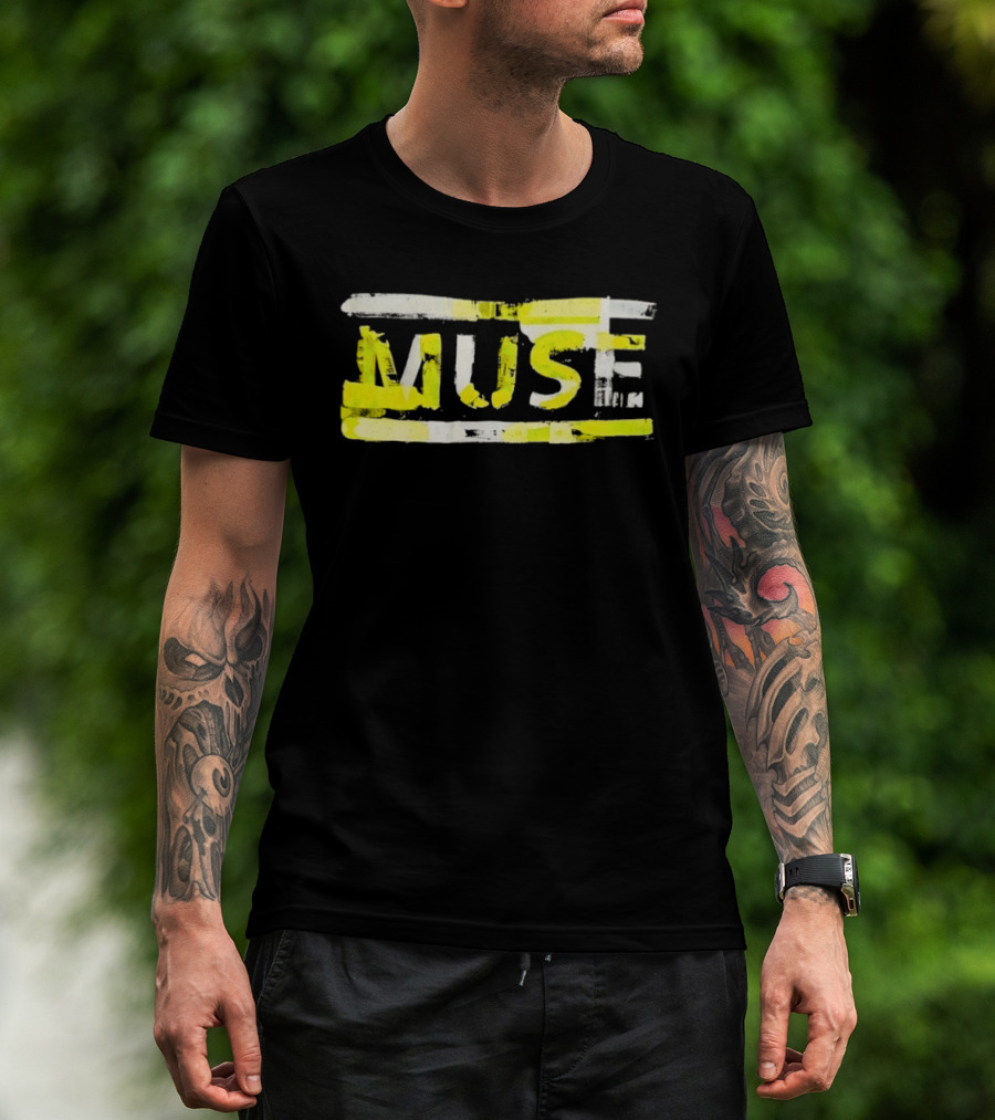 MUSE Band Inspired Yellow Paintbrush T-Shirt