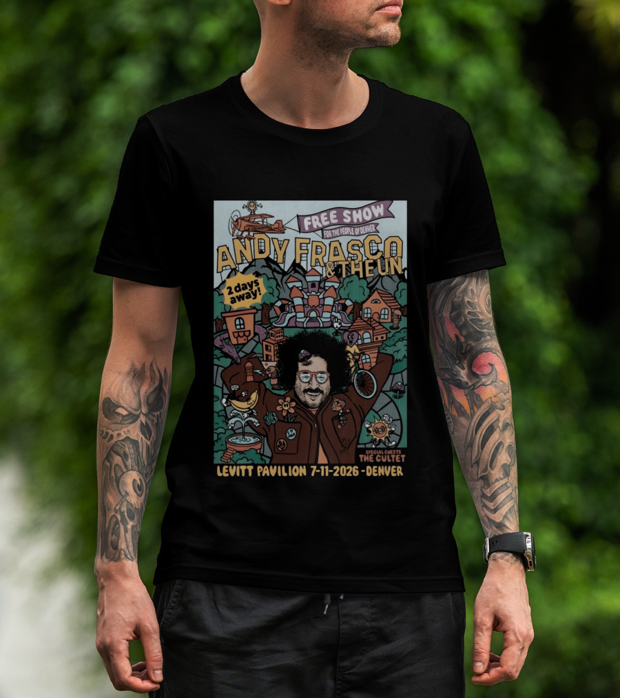 Andy Frasco & The U.N. Free Show Levitt Pavilion Denver 7 11 2026 Special Guests The Cutlet T-Shirt