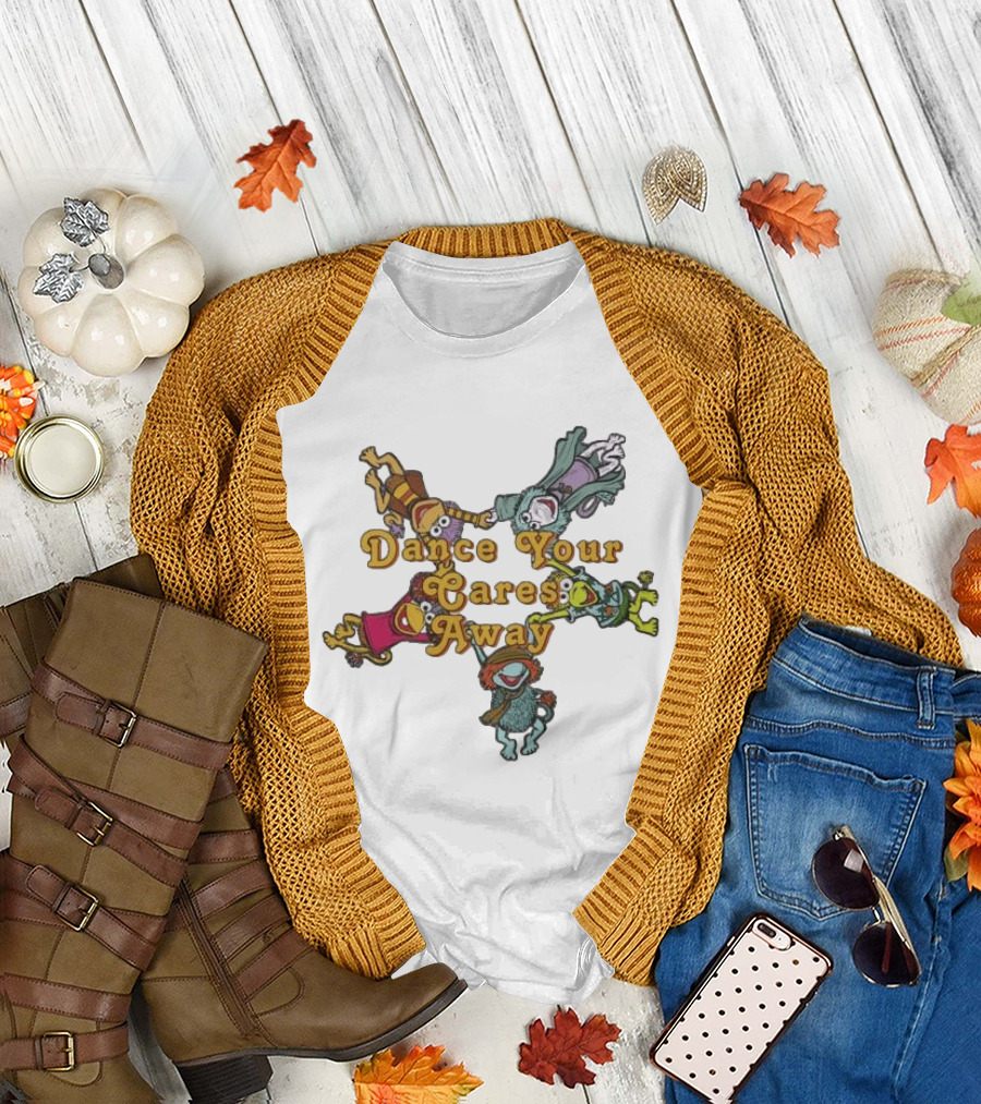 Dance Your Cares Away Fraggle Rock Characters Fun Pose T-Shirt