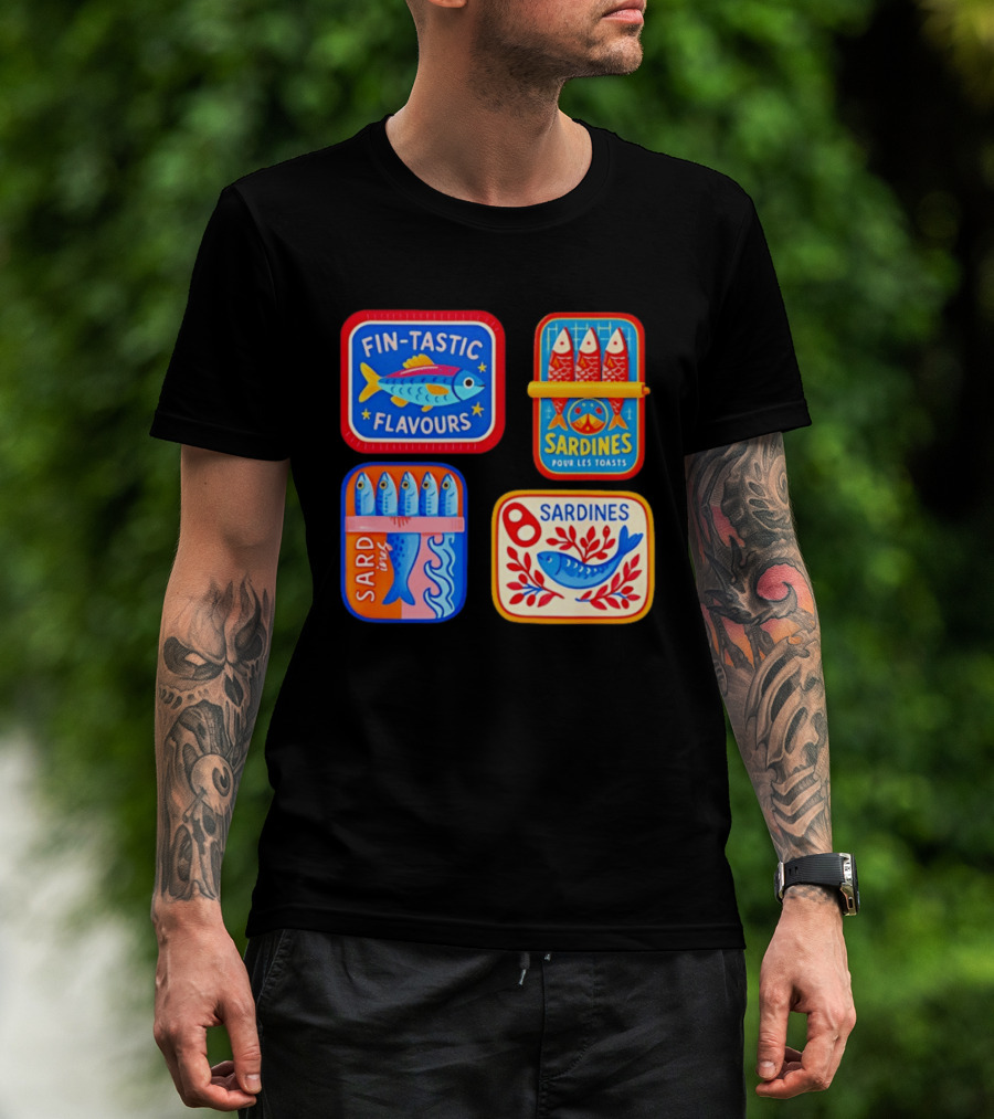 Fin Tastic Flavours Sardines Pour Les Toasts Sardines Sard Under The Sea T-Shirt