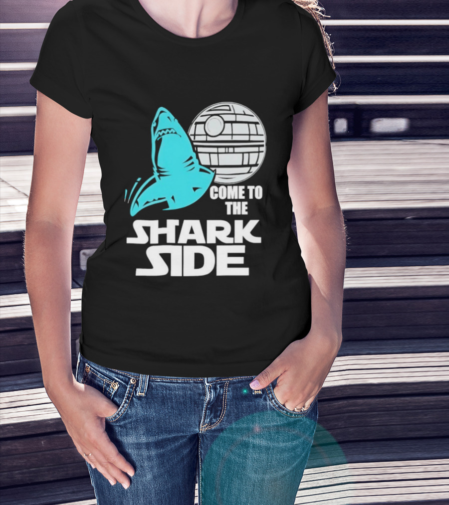 Come To The Shark Side With Death Star T-Shirt