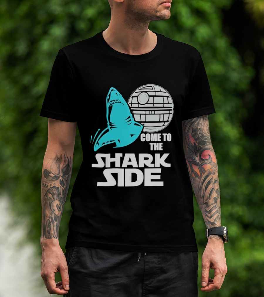 Come To The Shark Side With Death Star T-Shirt