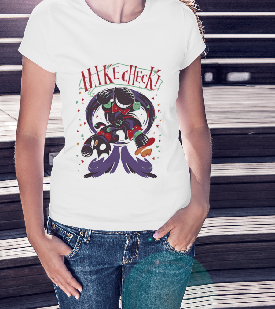 Mike Check Bendy And The Ink Machine Character Spinning Ink Splash T-Shirt
