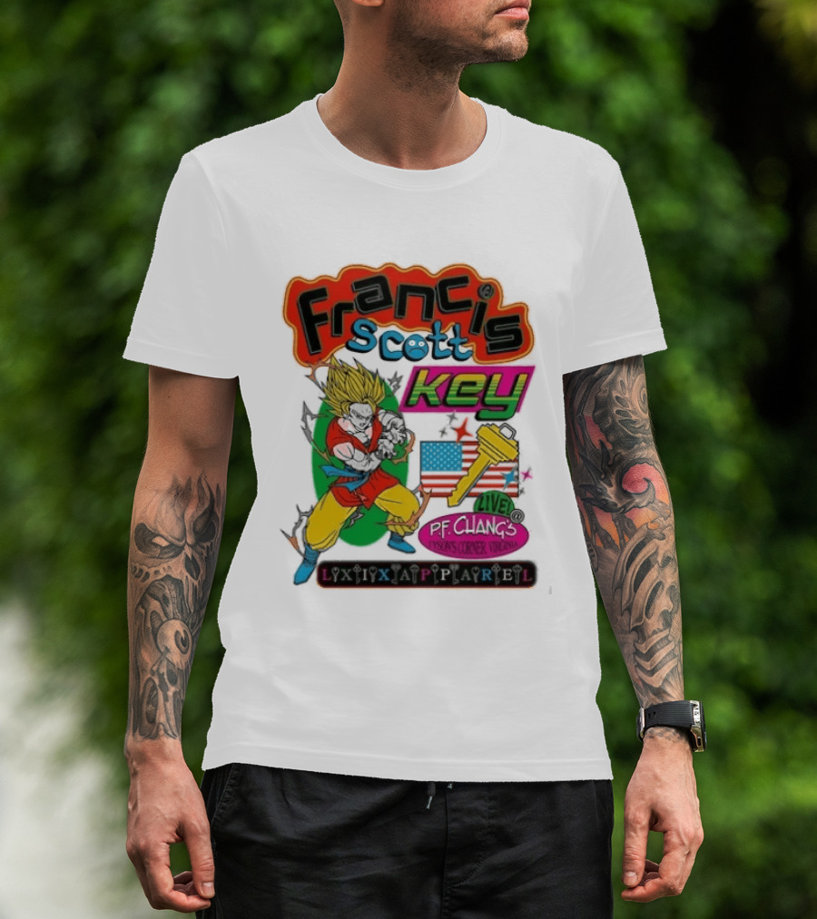 Francis Scott Key Son Goku LAXP Apparel Pf Chang's Tysons Corner Virginia 1814 T-Shirt