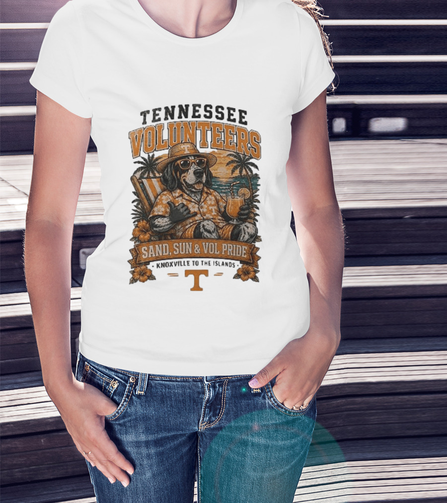 Tennessee Volunteers Sand Sun Knoxville To The Islands Vol Pride T-Shirt