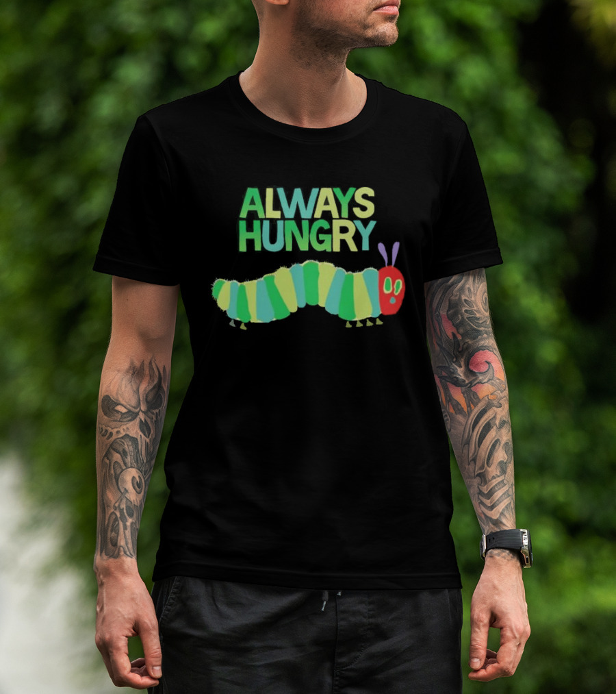 Always Hungry Caterpillar Colorful Striped Insect T-Shirt