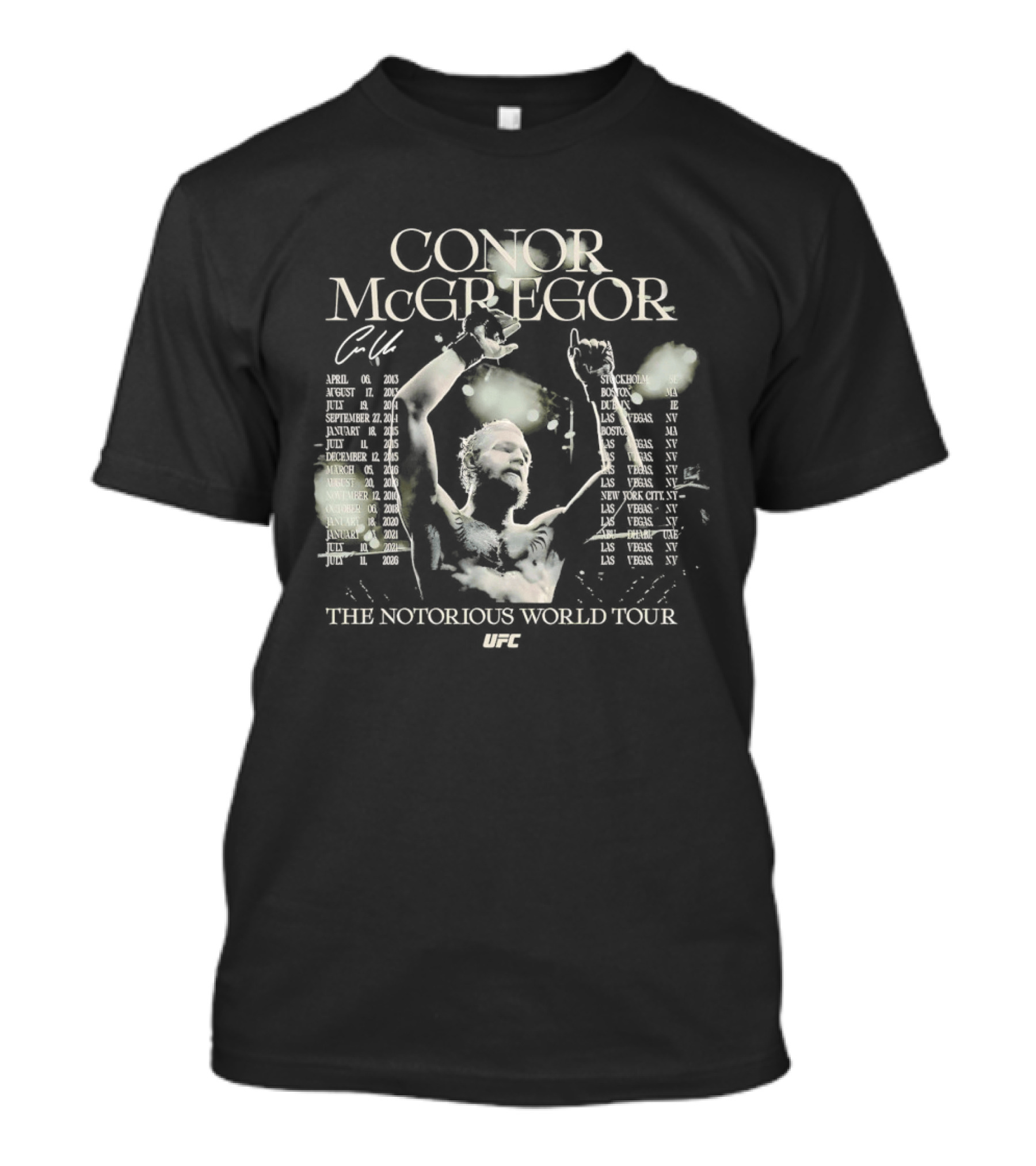 Conor McGregor The Notorious World Tour 2018 T-Shirt