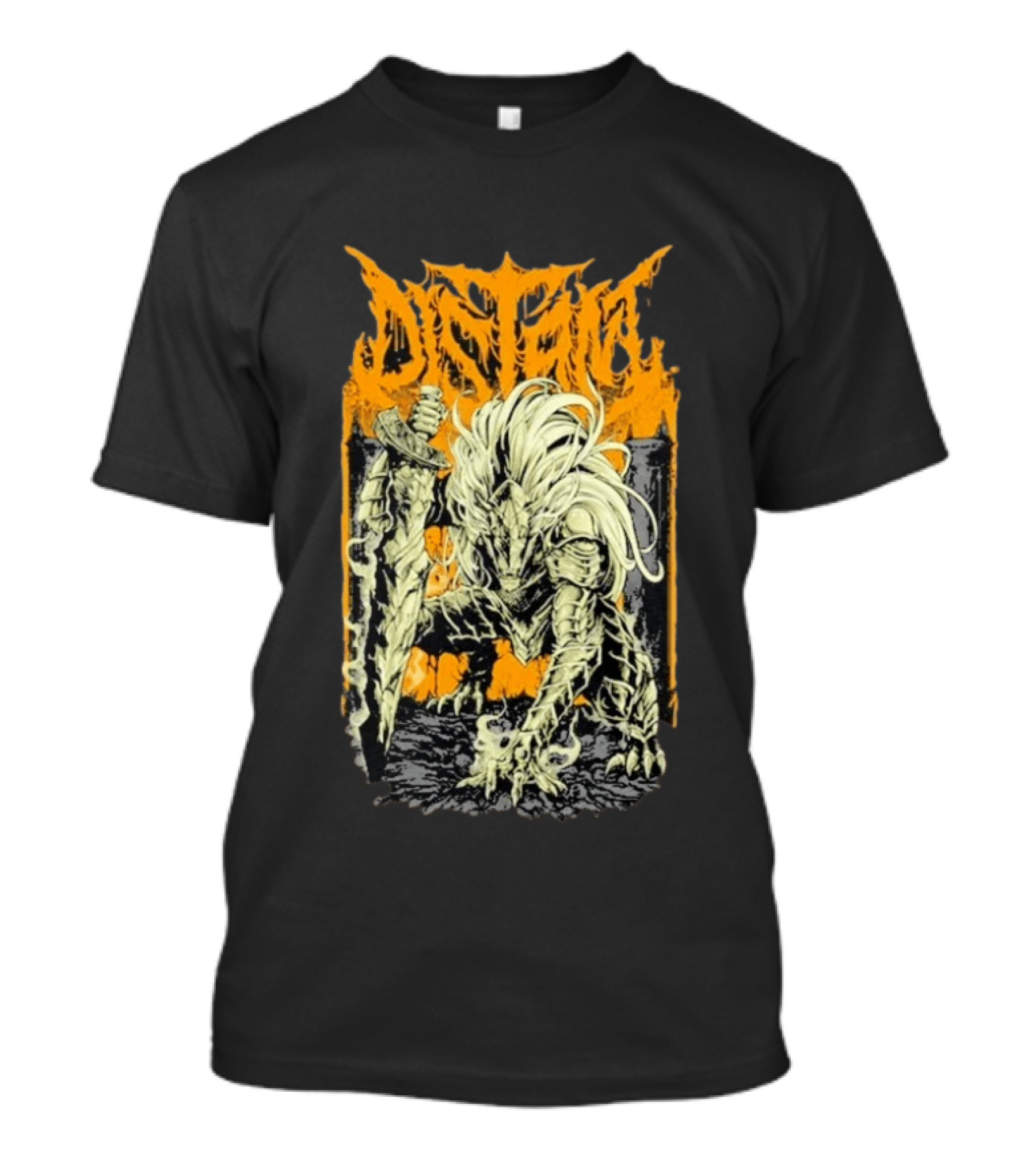 Distant Black Blade Dark Fantasy Warrior With Sword T-Shirt