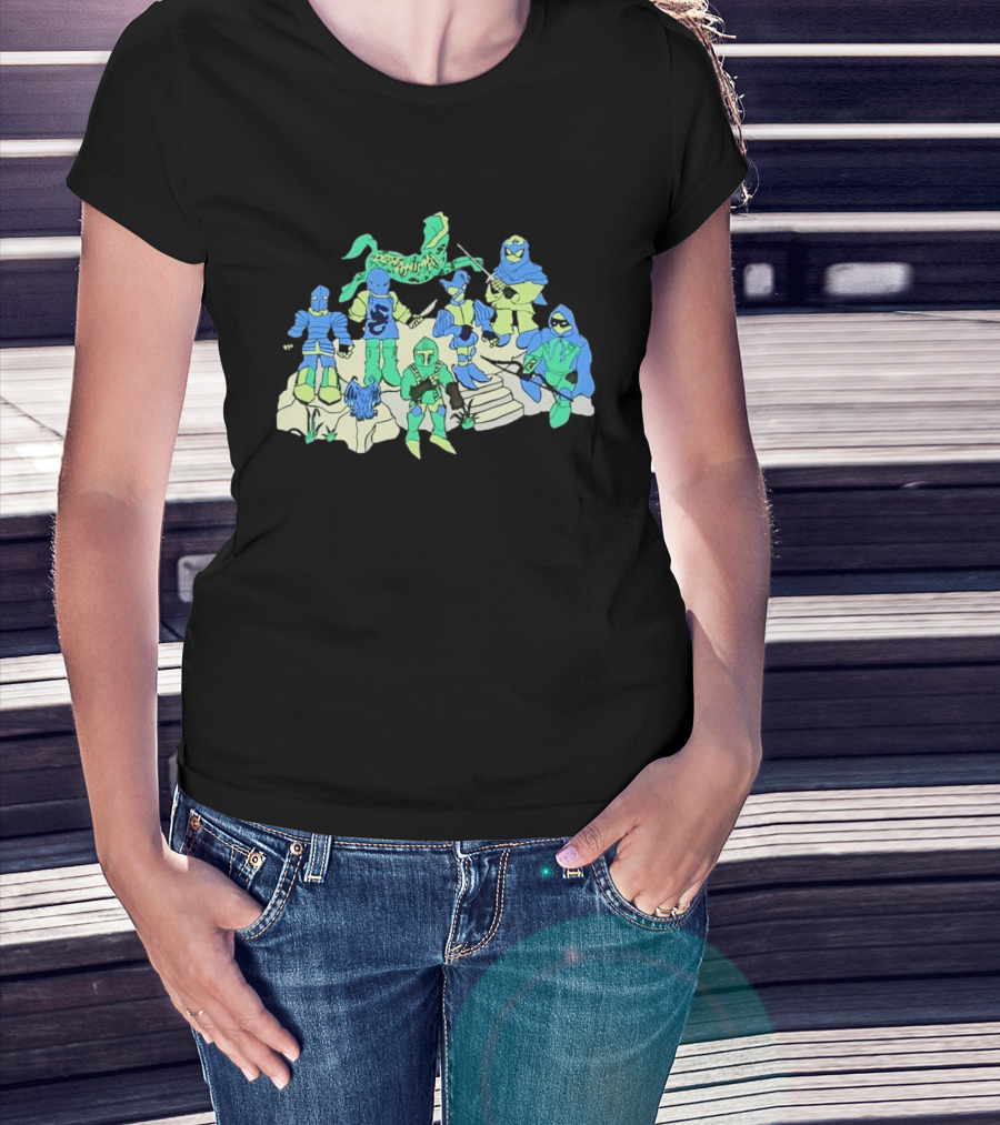 Dungeon Animal Fantasy Knight Warriors Group T-Shirt