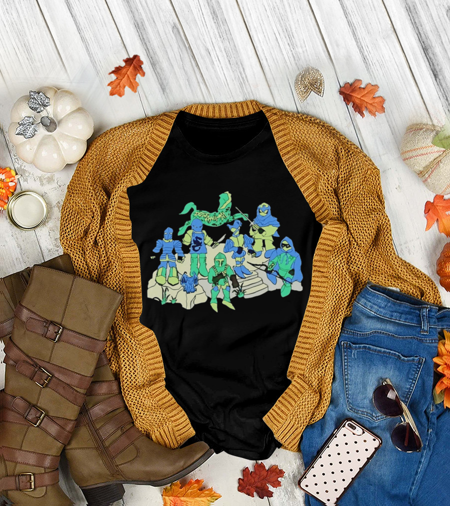 Dungeon Animal Fantasy Knight Warriors Group T-Shirt