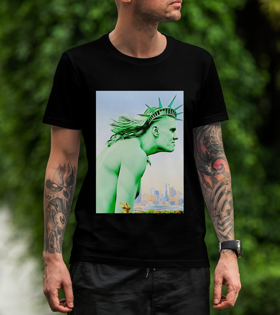 Erling Haaland Liberty Statue Meme T-Shirt