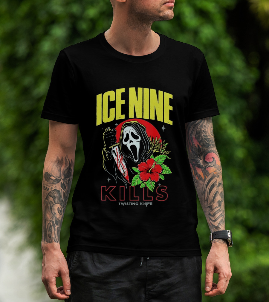 Ice Nine Kills Ghostface Twisting Knife Aloha Sidney Summer Of Silence 2026 Collection T-Shirt