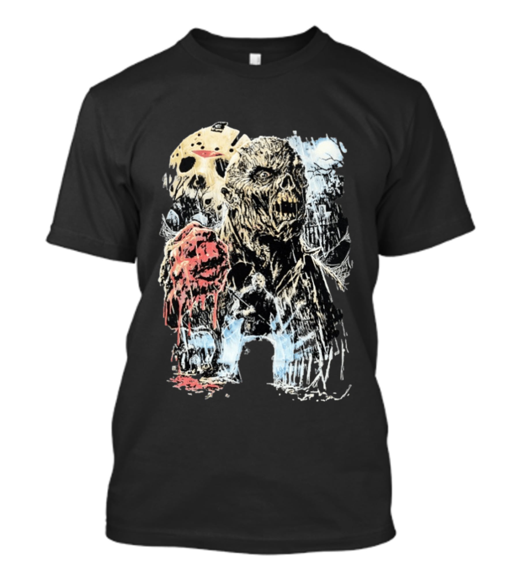 Jason Voorhees Classic Mask And Horror Icons Friday The 13th T-Shirt