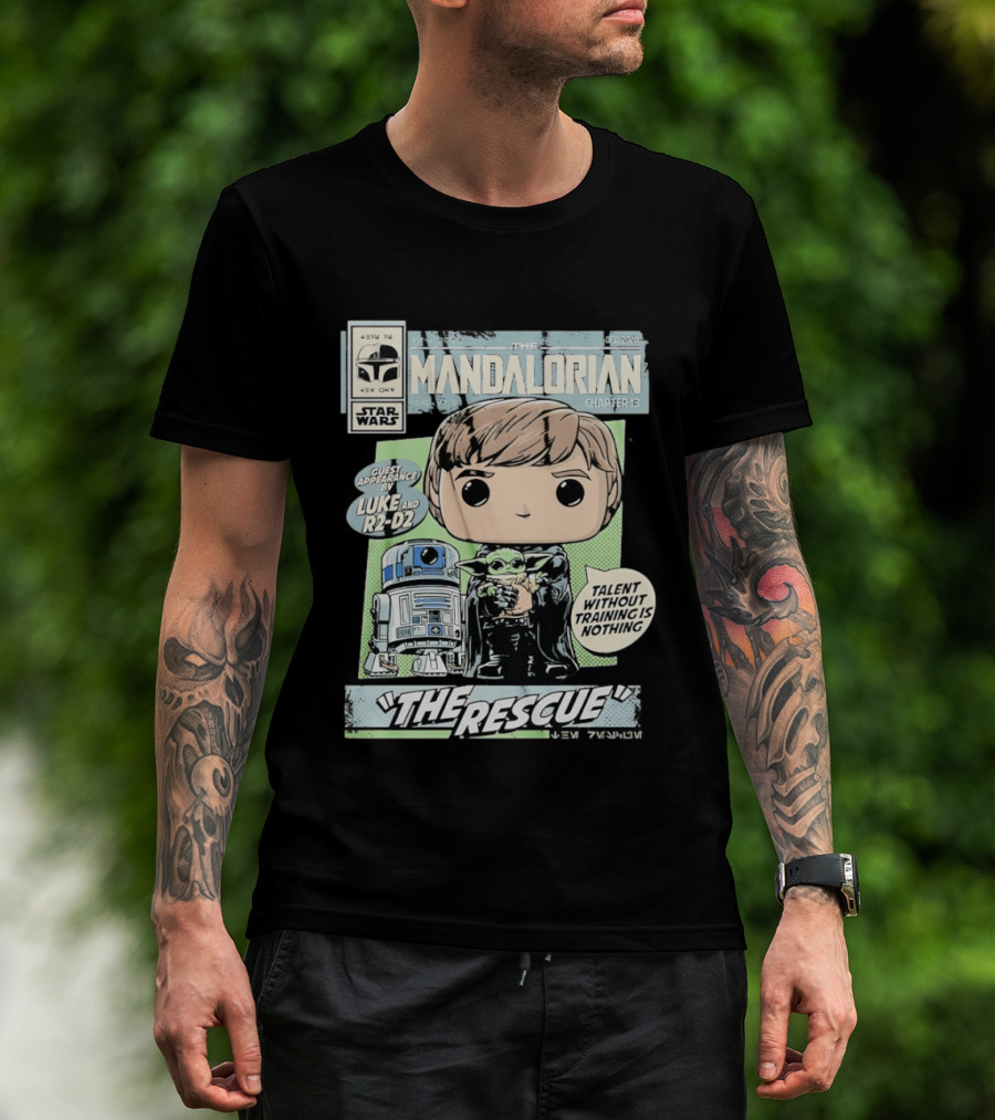 The Mandalorian Chapter 13 Guest Appearance By Luke And R2 D2 The Rescue Talent Without Training T-Shirt