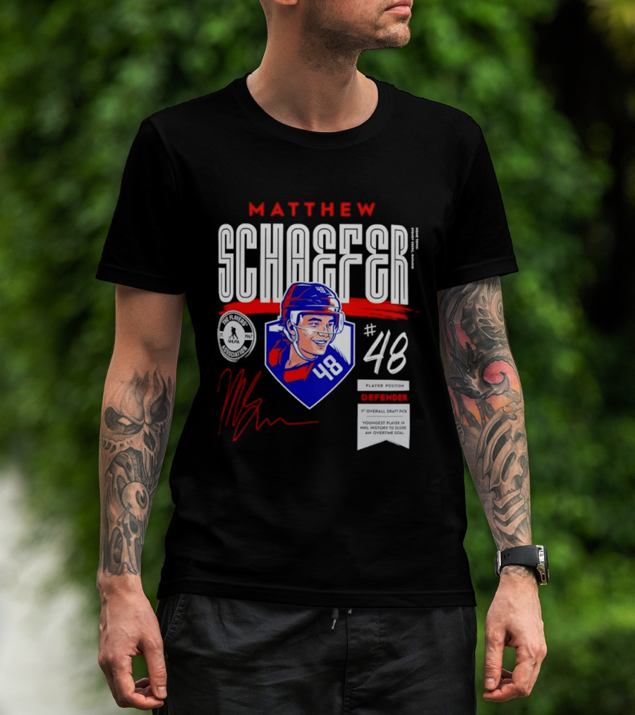 Matthew Schaefer No 48 NHLPA Defender 1st Overall Draft Pick T-Shirt