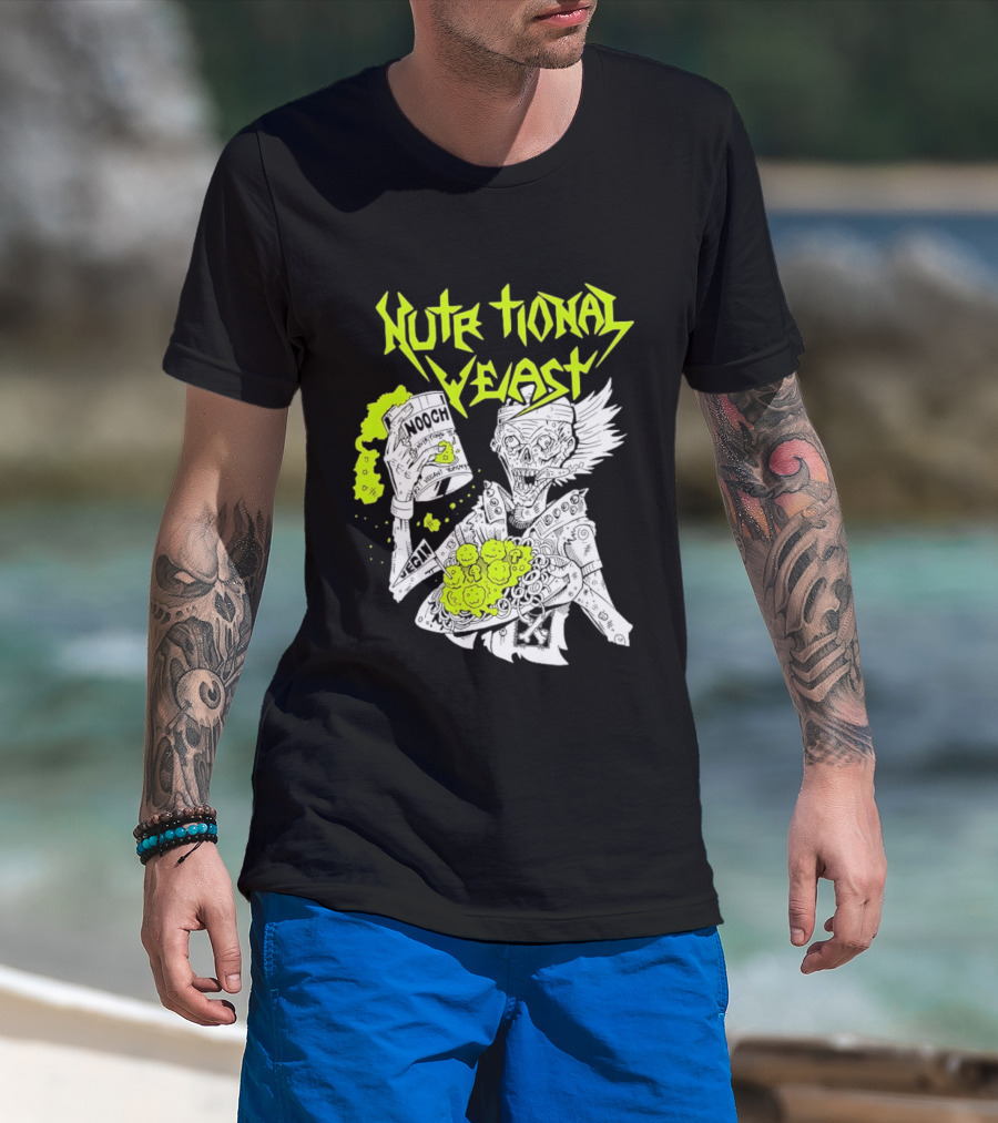 Nutritional Yeast Nooch Vegan Yummy B12 Skeleton T-Shirt