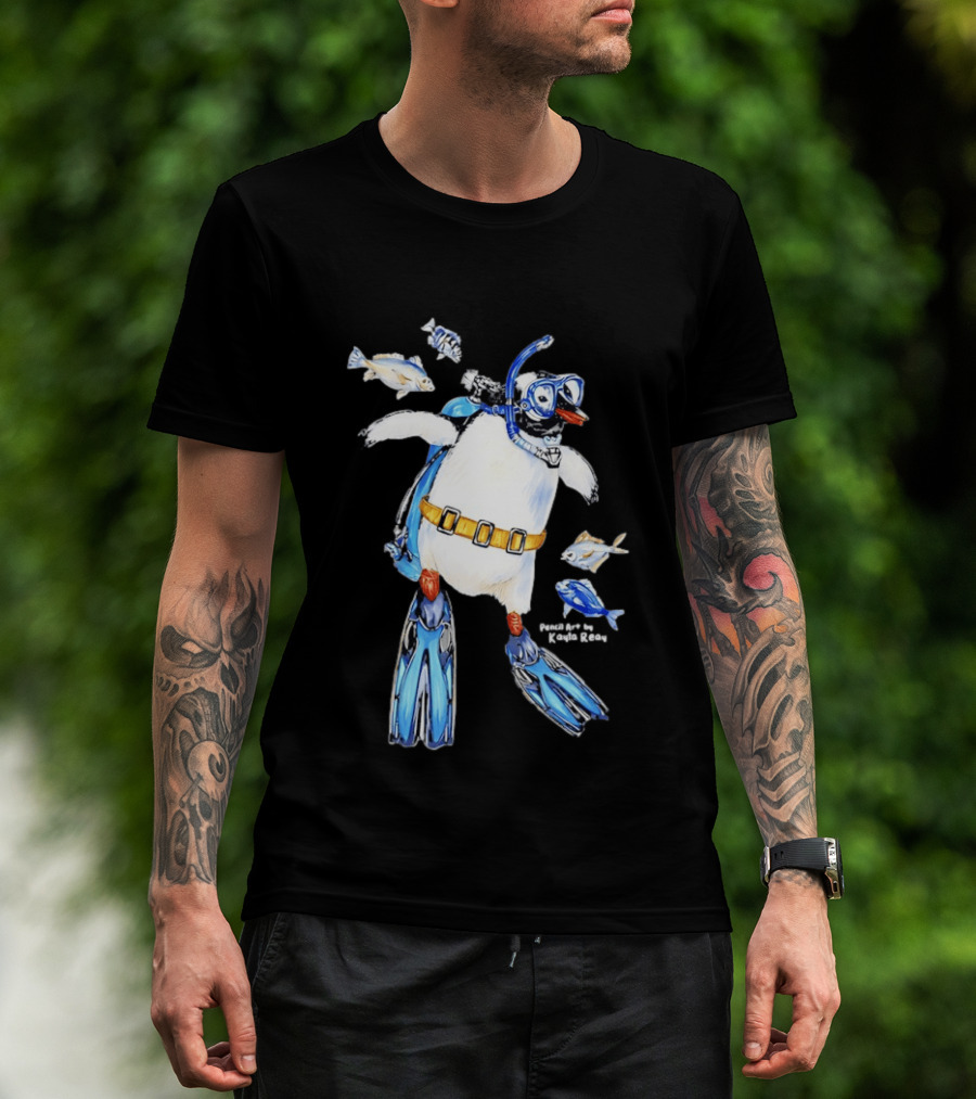 Penguin Snorkeling Underwater Adventure By Gonçalo Barriga T-Shirt