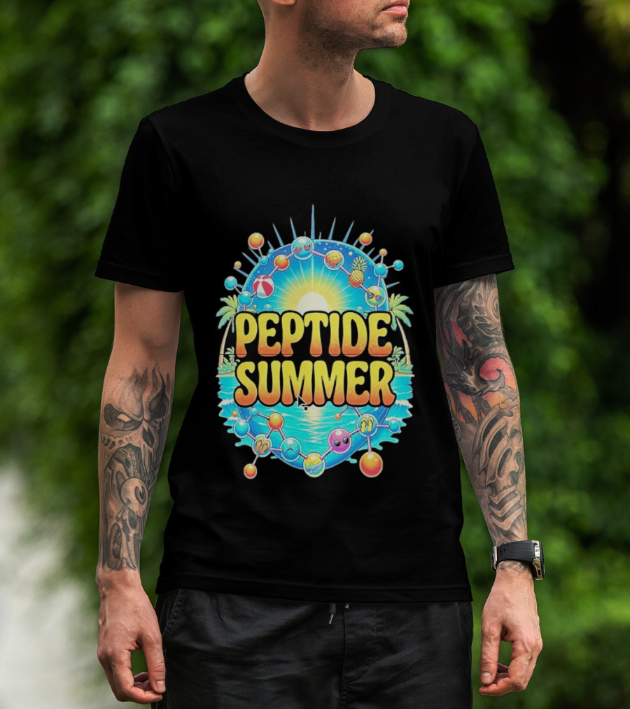 Peptide Summer Tropical Molecular Science Beach Vibe T-Shirt