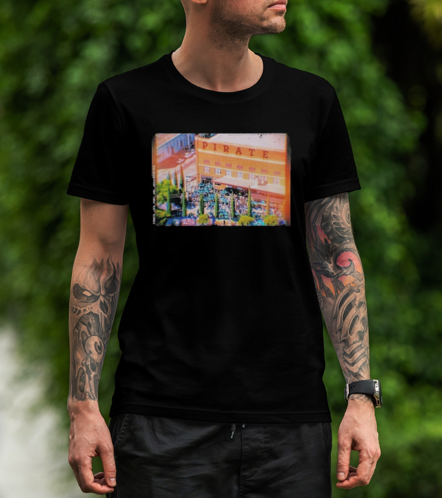 Pirate Life Brewery Port Adelaide Scene With Building And Crowd T-Shirt