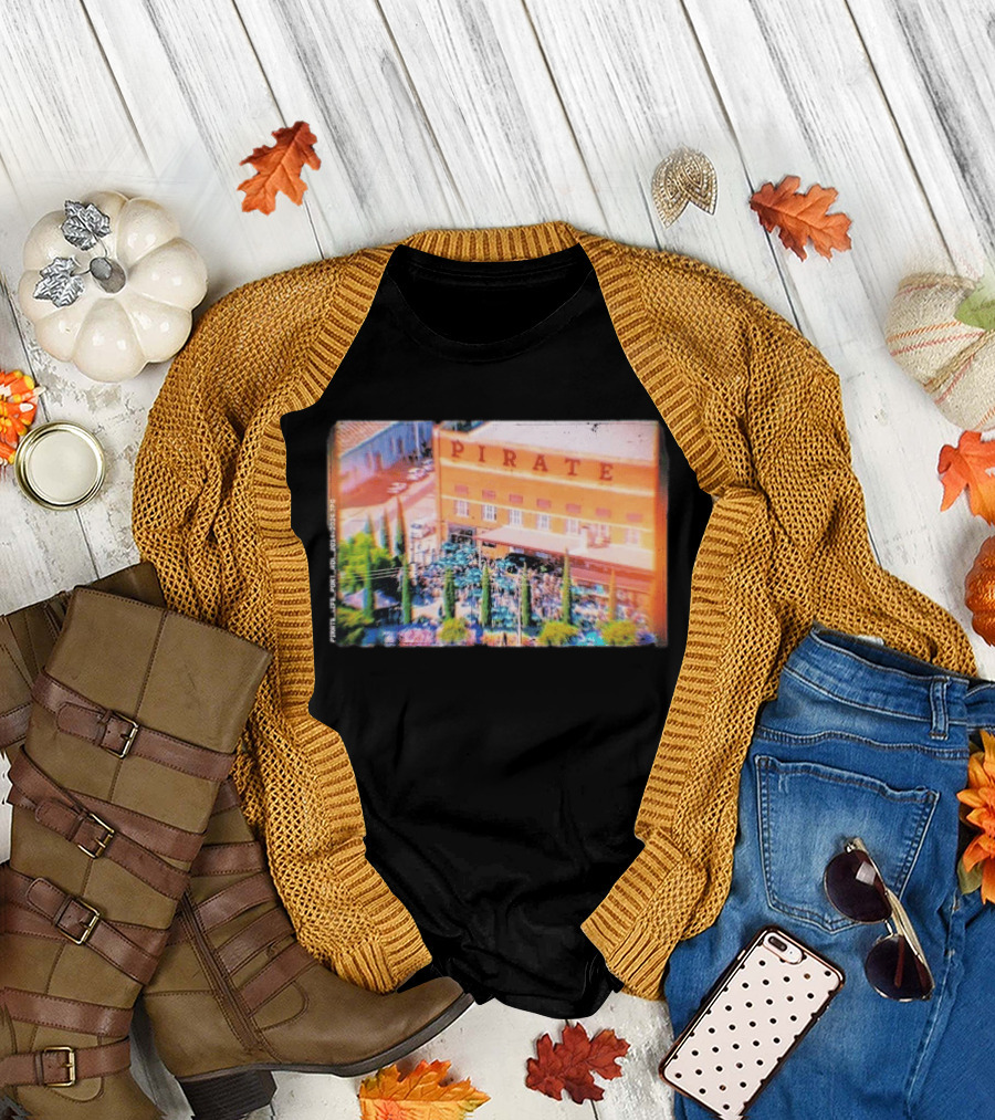 Pirate Life Brewery Port Adelaide Scene With Building And Crowd T-Shirt