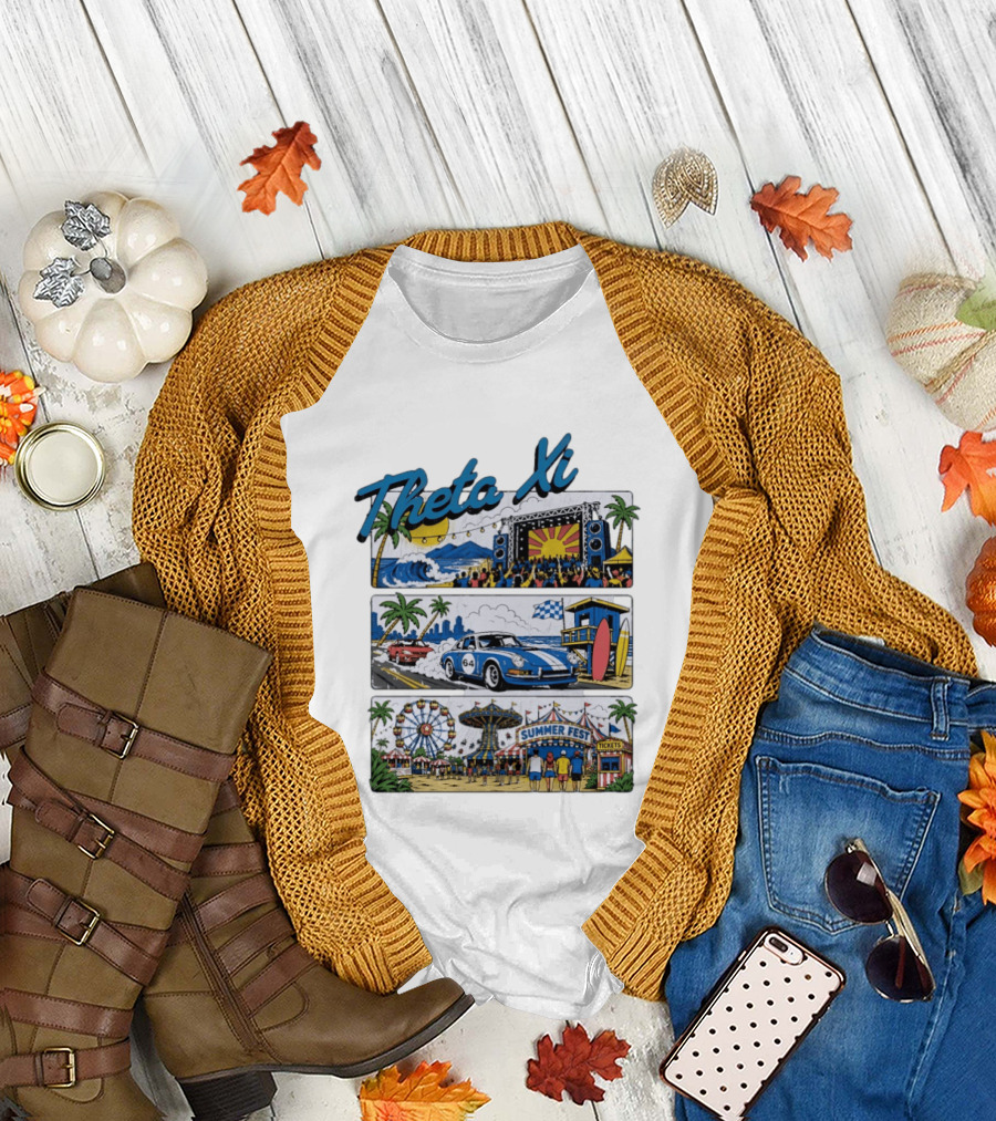 Theta Xi Summer Fest Beach Concert Car Show Ferris Wheel Tickets T-Shirt