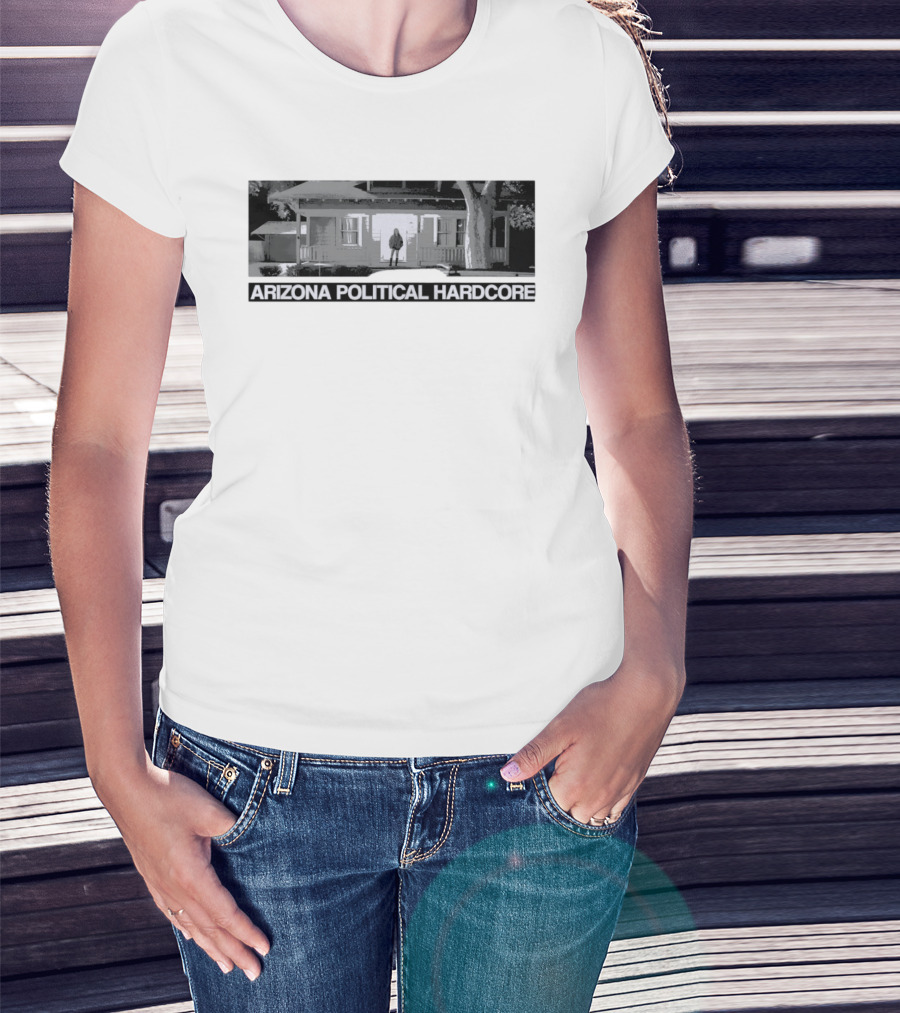 Arizona Political Hardcore House Black And White T-Shirt
