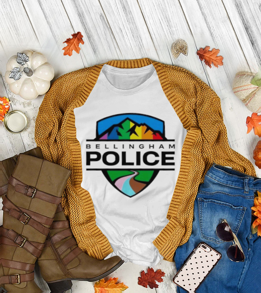 Bellingham Police Pride Mountain Shield LGBTQ Pathway T-Shirt