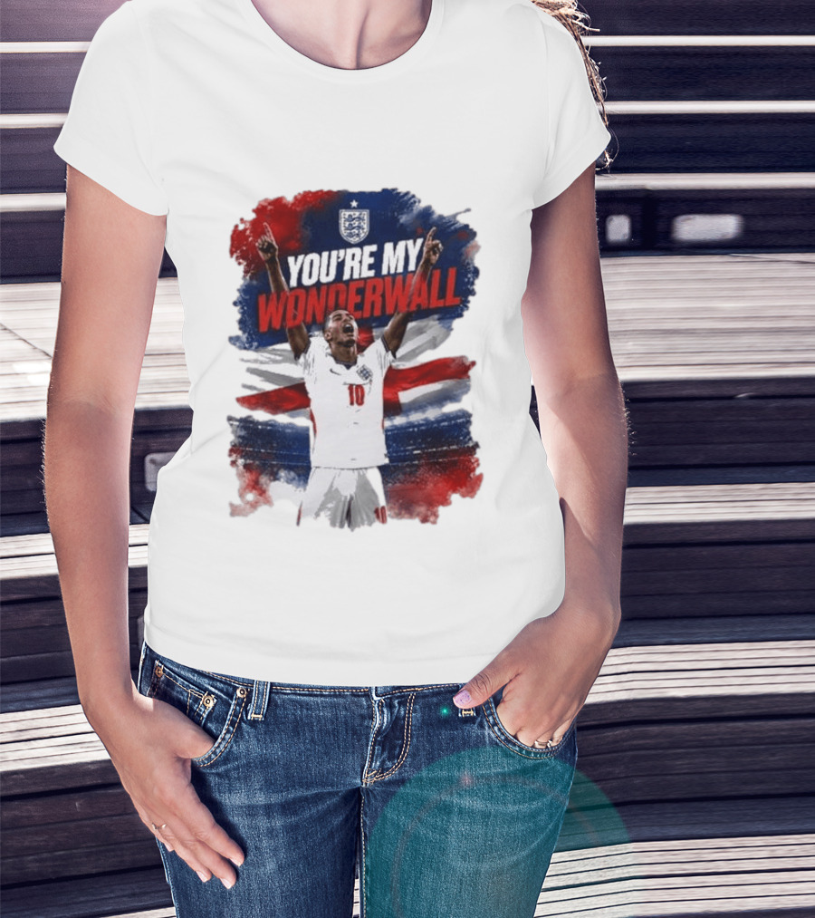 Jude Bellingham England National Team You're My Wonderwall England Flag Football Star Celebration T-Shirt