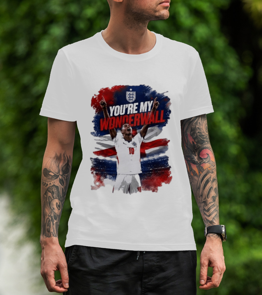 Jude Bellingham England National Team You're My Wonderwall England Flag Football Star Celebration T-Shirt