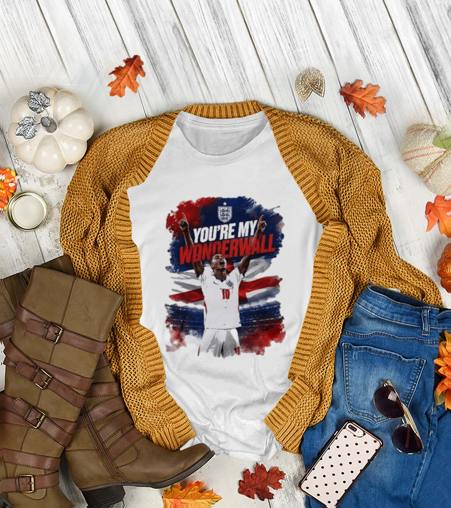 Jude Bellingham England National Team You're My Wonderwall England Flag Football Star Celebration T-Shirt