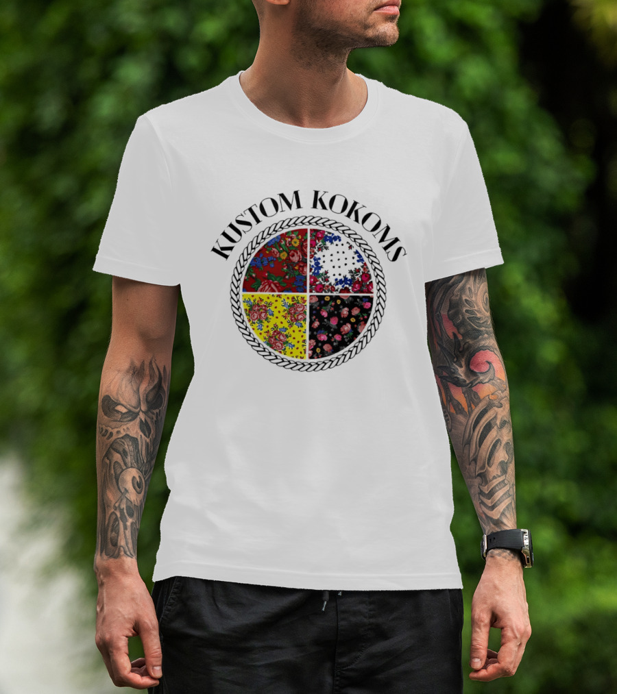 Kustom Kokoms Est 2024 Floral Kokom Patchwork T-Shirt