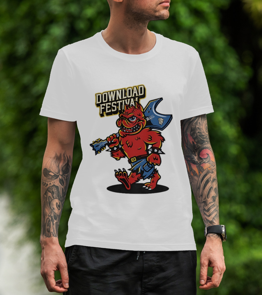 Download Festival Hellhound Character With Guitar T-Shirt