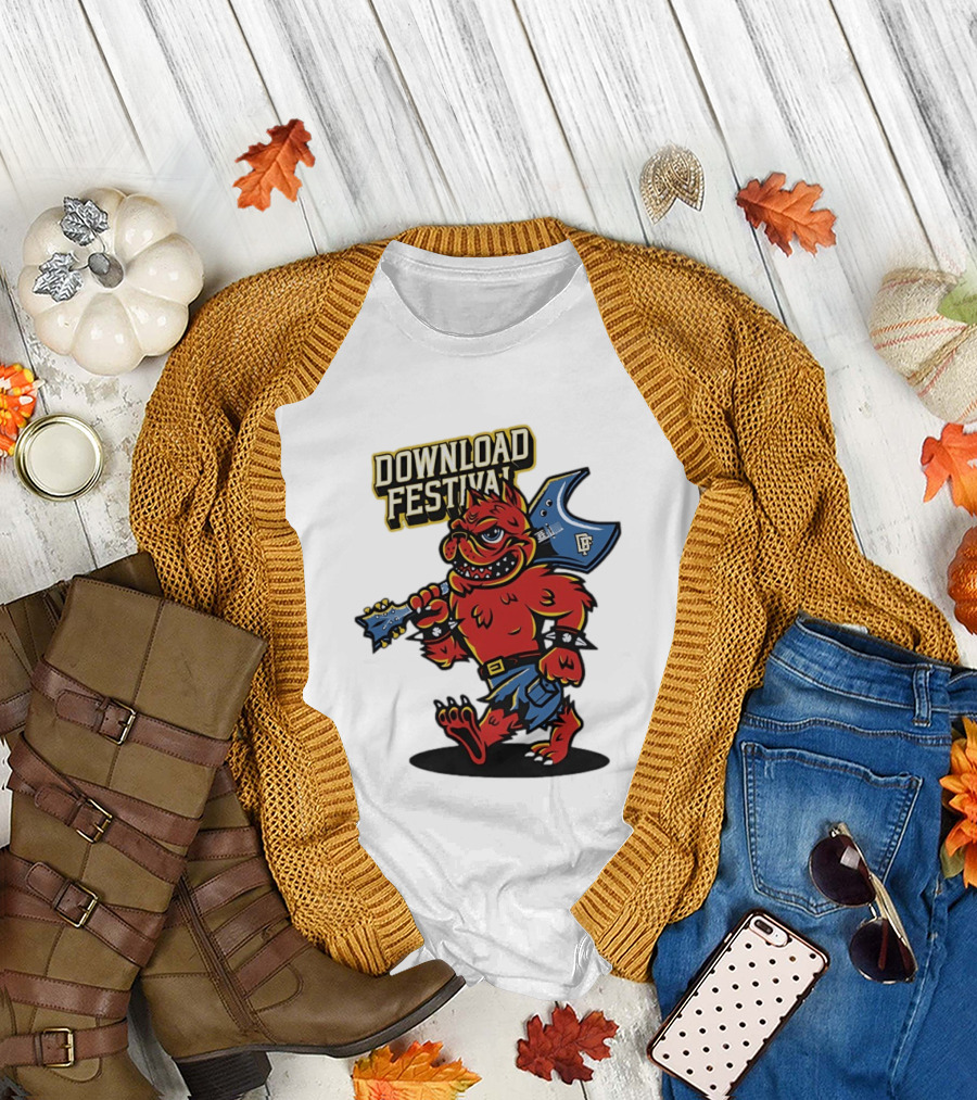 Download Festival Hellhound Character With Guitar T-Shirt