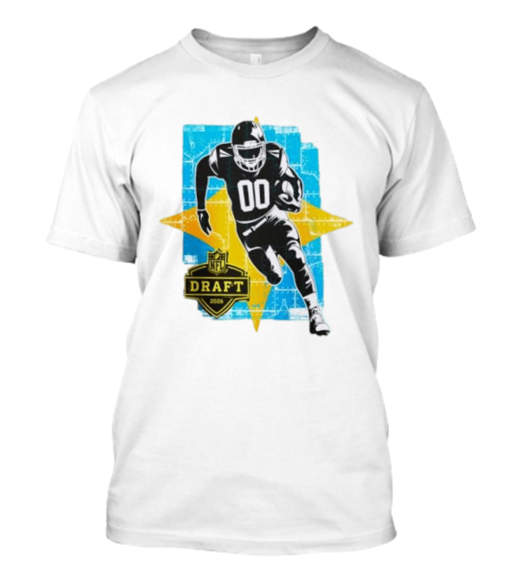 NFL Draft 2026 Football Player Jersey Number 00 T-Shirt