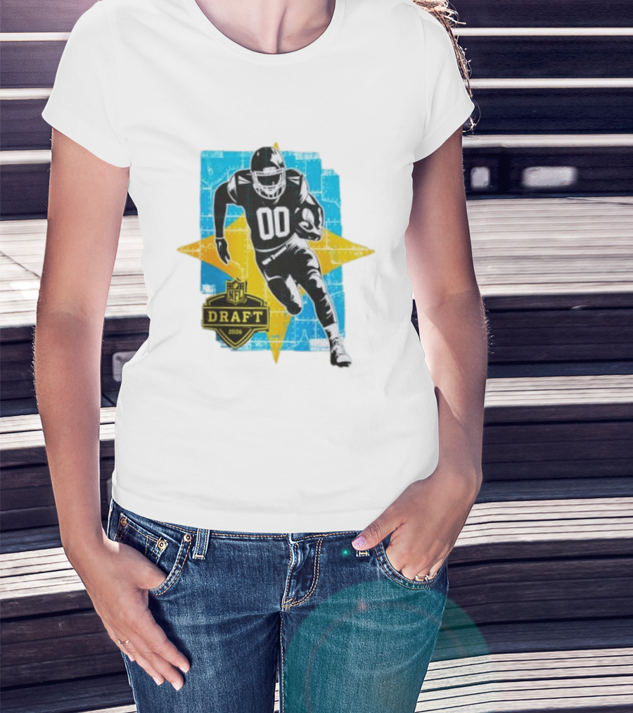NFL Draft 2026 Football Player Jersey Number 00 T-Shirt