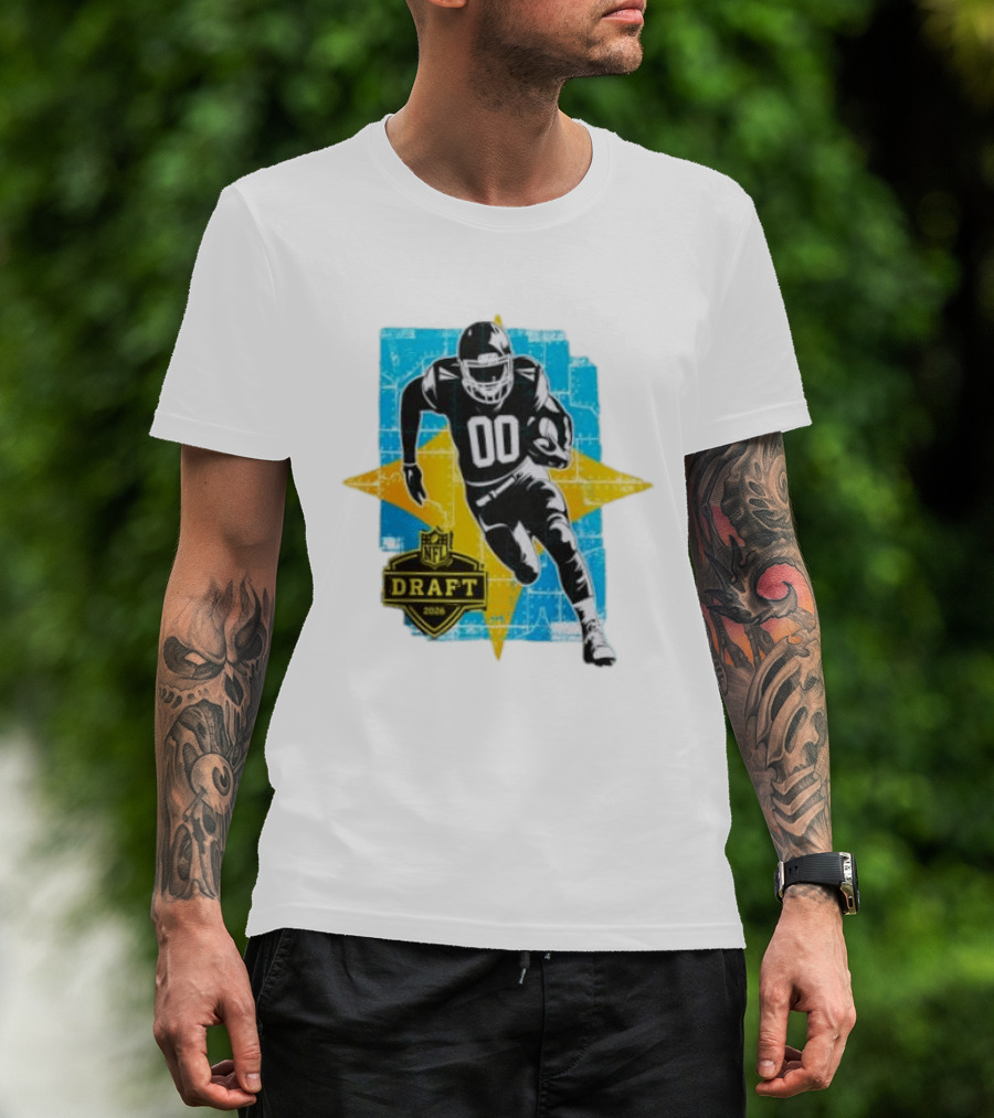 NFL Draft 2026 Football Player Jersey Number 00 T-Shirt