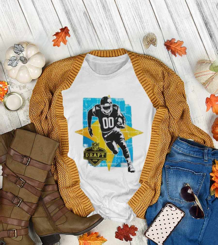 NFL Draft 2026 Football Player Jersey Number 00 T-Shirt
