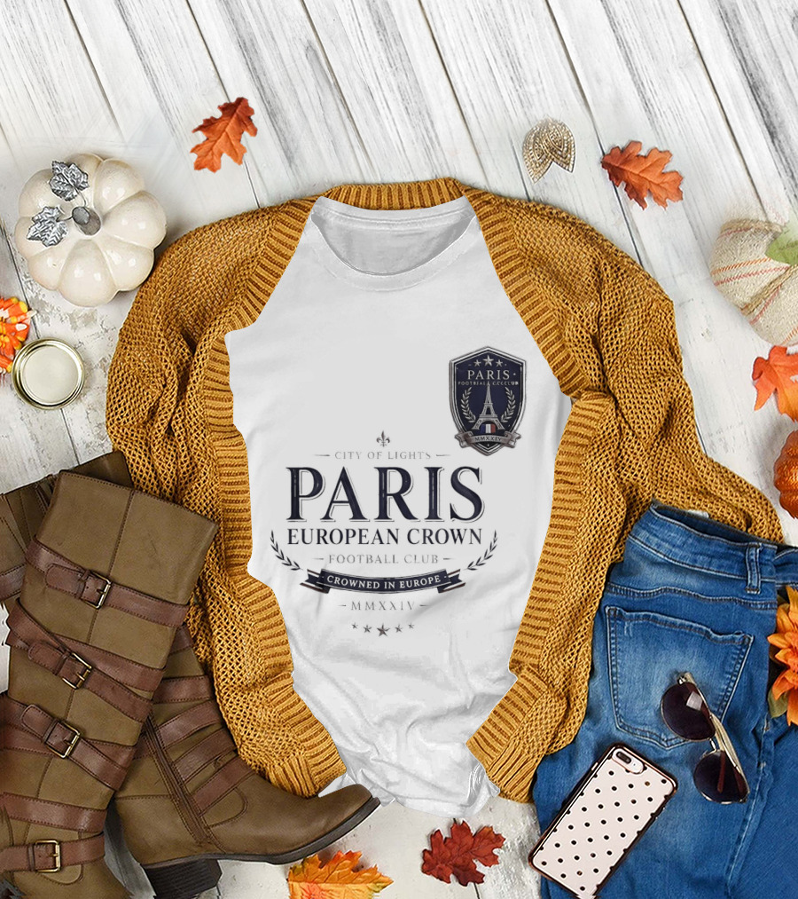 Paris City of Light European Crown Football Club T-Shirt