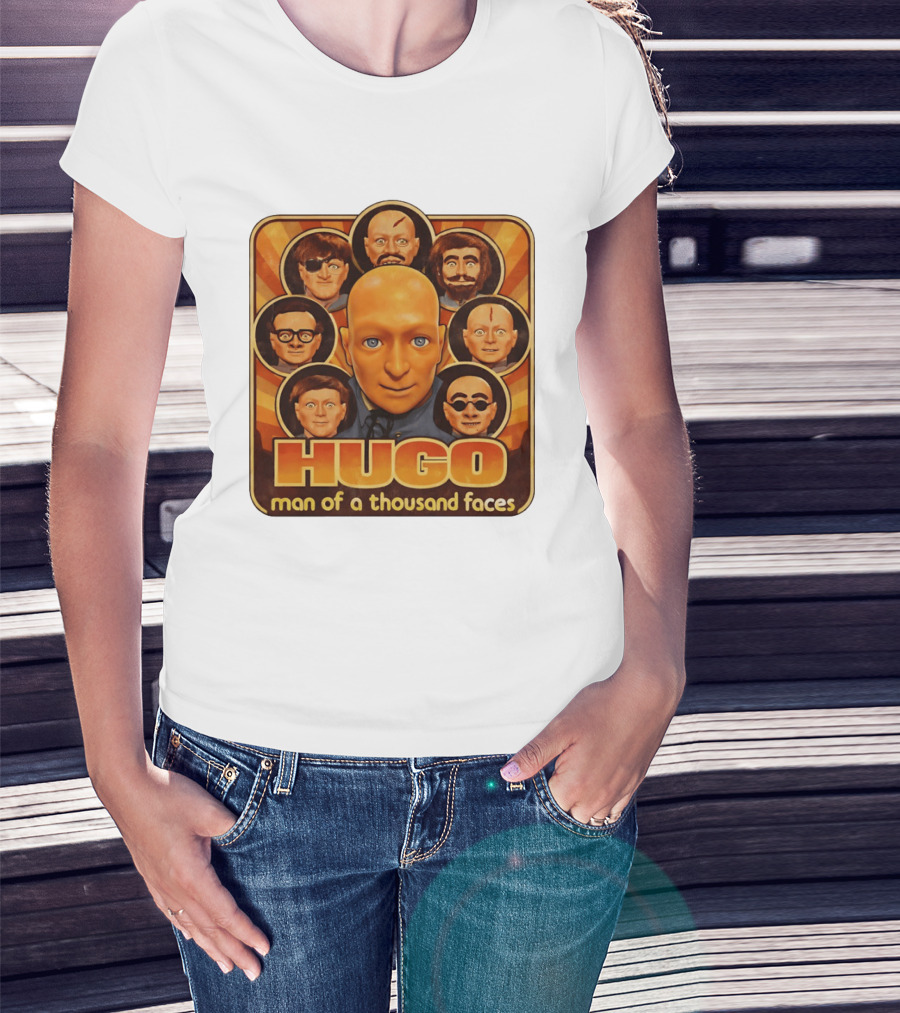 Hugo Man Of A Thousand Faces Ventriloquist Dummy Mask Collection T-Shirt