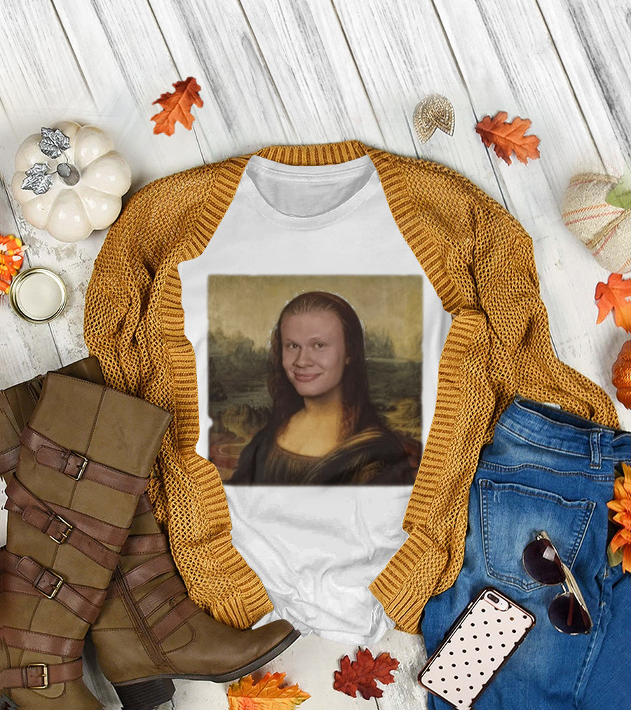 Mona Lisa Erling Haaland Meme Face Fusion T-Shirt