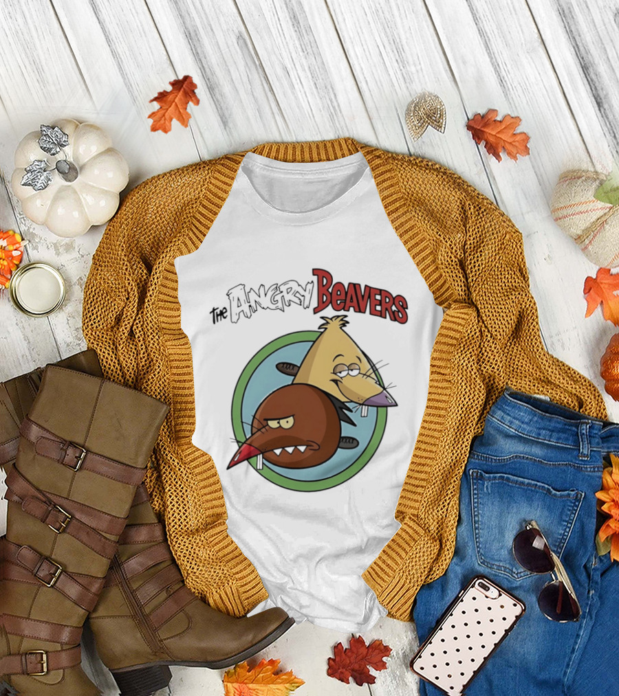 The Angry Beavers Nickelodeon 90s Cartoons Daggett And Norbert T-Shirt