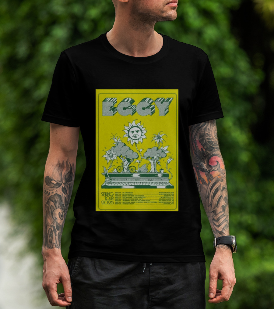 Eggy Spring Tour 2026 Artspace Outpost Richmond Outside Days Denver T-Shirt