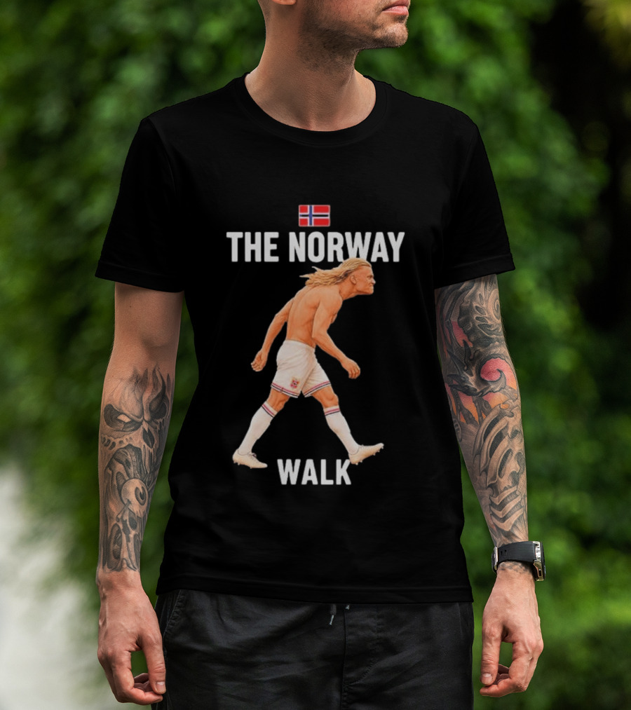 Erling Braut Haaland The Norway Walk 2026 Norway Flag Soccer T-Shirt