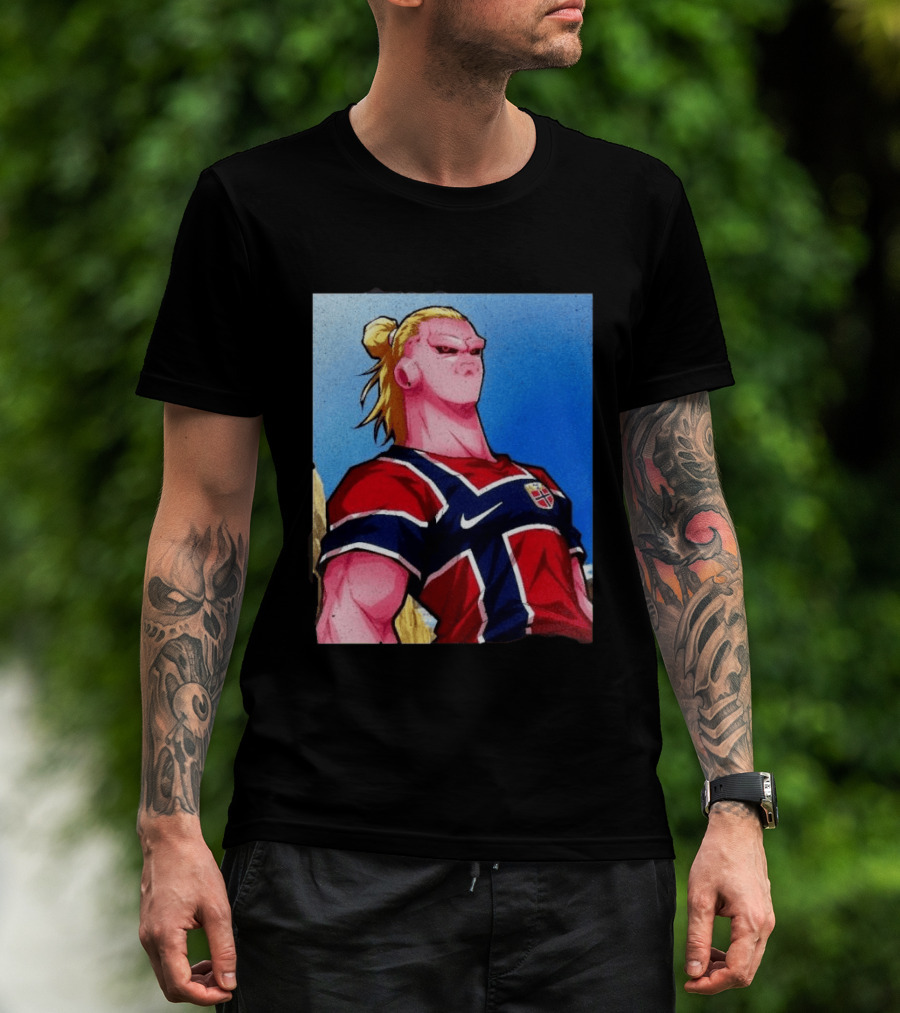 Erling Haaland Majin Buu Norway Dragon Ball Fusion T-Shirt