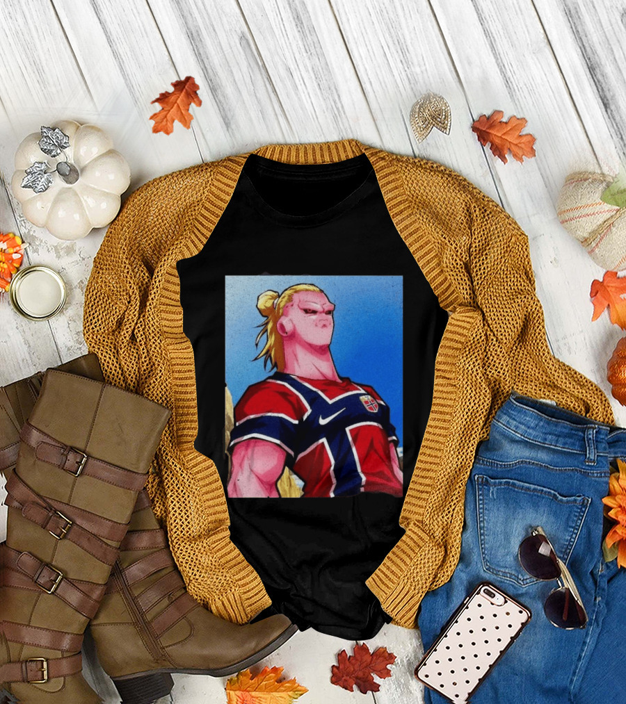 Erling Haaland Majin Buu Norway Dragon Ball Fusion T-Shirt