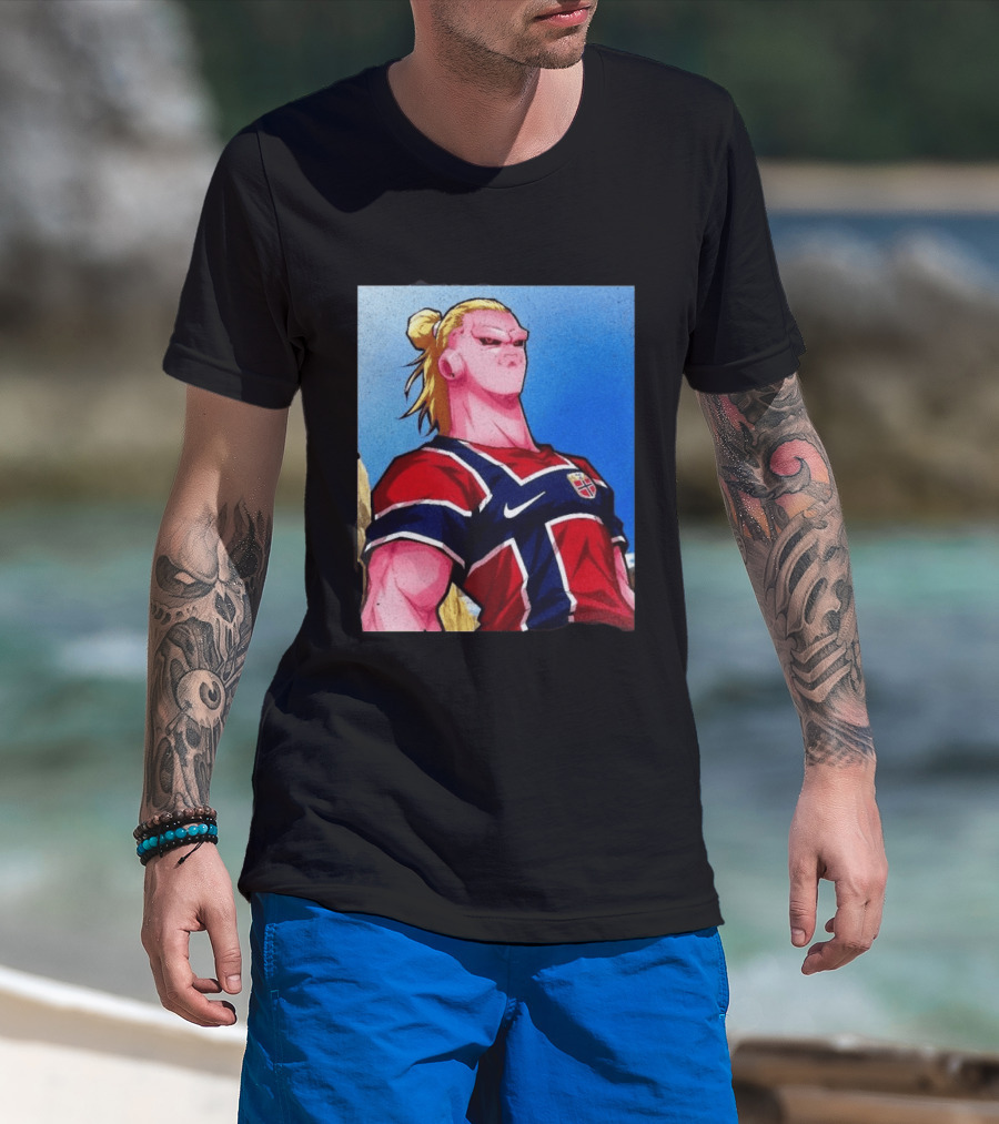 Erling Haaland Majin Buu Norway Dragon Ball Fusion T-Shirt