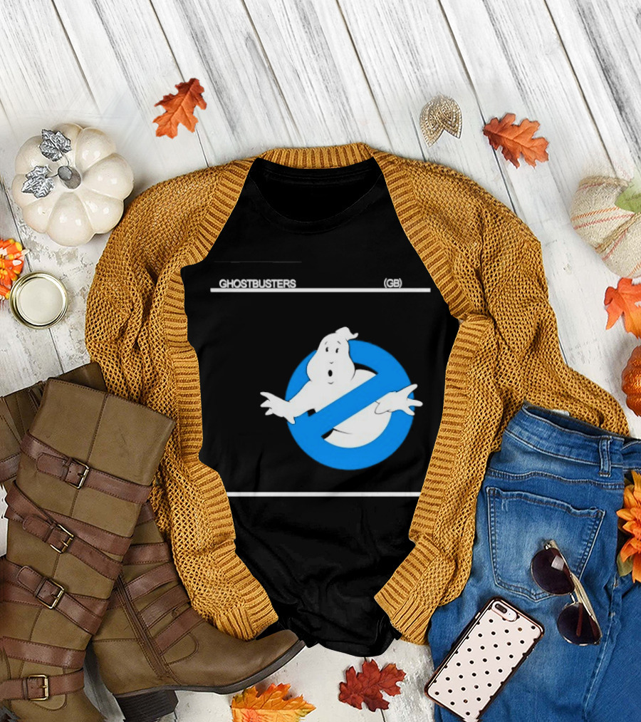 Ghostbusters 80s Movie Classic Blue Ghost Icon GB T-Shirt