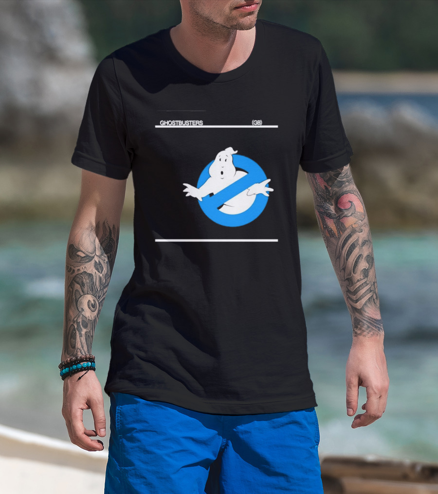 Ghostbusters 80s Movie Classic Blue Ghost Icon GB T-Shirt